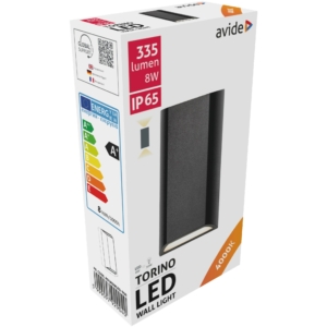 Kép 2/3 - Avide kültéri fali lámpa Torino 2 irányú LED 8W NW IP65