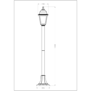 Kép 3/3 - Avide Kültéri Álló Lámpa Blake 1xE27 120cm Fekete IP44