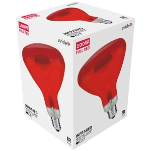 Kép 1/5 - Avide Infra Izzó E27 100W Full Red