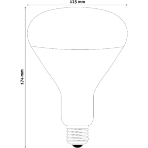 Kép 5/5 - Avide Infra Izzó E27 150W Red