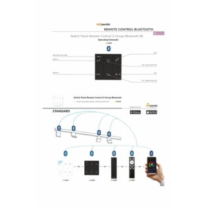 Kép 2/2 - AZzardo Track Magnetic Bluetooth fali konzol fekete