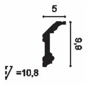 Kép 3/3 - Orac Decor C321F flexibilis holker díszléc, 50 x 99 x 2000 mm