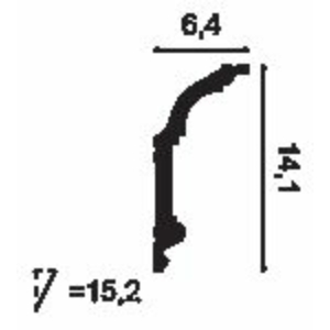 Kép 3/4 - Orac Decor C339F flexibilis holker díszléc, 64 x 141 x 2000 mm