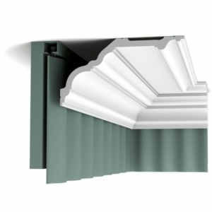 Kép 1/11 - Orac Decor C340 holker/függönytakaró díszléc, 256 x 135 x 2000 mm