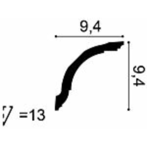 Kép 3/4 - Orac Decor CX127F flexibilis holker díszléc, 94 x 94 x 2000 mm