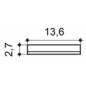 Kép 3/6 - Orac Decor D320 fali elem, 248 x 27 x 136 mm