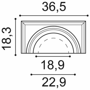 Kép 3/4 - Orac Decor K1111 féloszlopfő, 183 x 300 x 365 mm