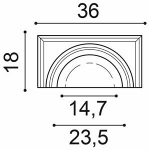 Kép 3/4 - Orac Decor K1121 féloszlopfő, 180 x 300 x 360 mm