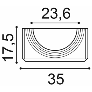 Kép 3/5 - Orac Decor K1131 féloszlop talapzat, 175 x 575 x 350 mm