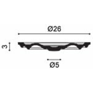Kép 2/2 - Orac Decor R07 rozetta, 26 cm, 260 x 30 x 260 mm