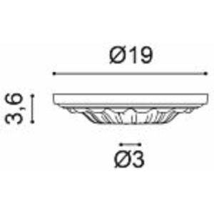 Kép 2/4 - Orac Decor R11 rozetta, 19 cm, 190 x 36 x 190 mm