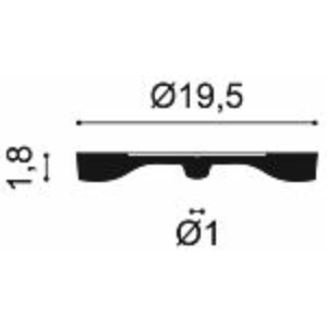 Kép 2/2 - Orac Decor R12 rozetta, 19.5 cm, 195 x 18 x 195 mm