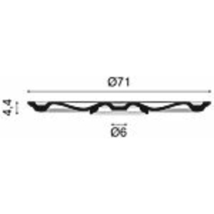 Kép 2/2 - Orac Decor R23 rozetta, 71 cm, 710 x 44 x 710 mm