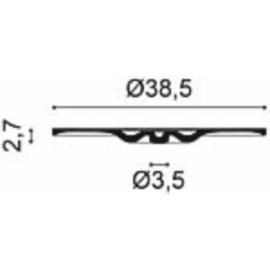 Kép 2/4 - Orac Decor R31 rozetta, 38.5 cm, 385 x 27 x 385 mm