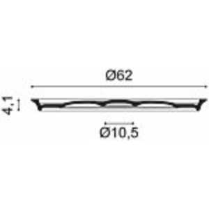 Kép 2/4 - Orac Decor R76 rozetta, 62 cm, 620 x 41 x 620 mm