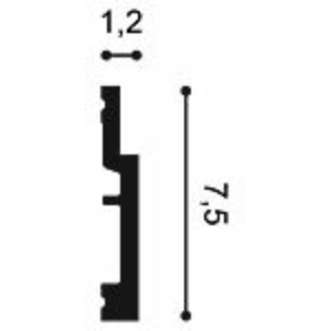 Kép 3/4 - Orac Decor SX187F flexibilis lábazati díszléc, 12 x 75 x 2000 mm
