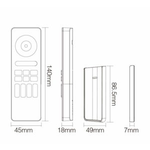 Kép 3/3 - MiLight C5 távirányító RGB, RGBW, RGB+CCT LED szalagokhoz