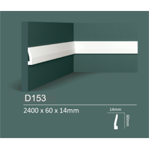 Kép 1/8 - Dubai Decor D153 fali díszléc/szegélyléc 2400 x 60 x 14 mm