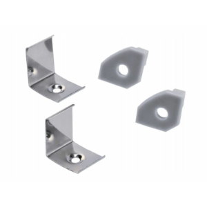 Kép 5/7 - ArtLED Alumínium sarok profil szett, ezüst, opál búrával, 2 méter, 12.4 mm
