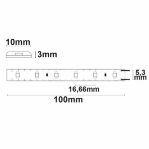 Kép 3/3 - ISOLED SIL830 LED szalag, 24V, 4.8W, IP66, 3000K, 60 LED/m, 450 lm, 5 méter