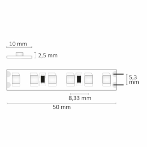 Kép 2/3 - ISOLED HEQ840 LED szalag Classic, 24V, 16W, IP20, 4000K, 120 LED/m, 1750 lm, 5 méter