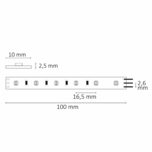 Kép 3/5 - ISOLED SIL830/860 flexibilis LED szalag, 24V, 10W, IP20, CCT (3000K-6000K), 120 LED/m, 950 lm, 5 méter