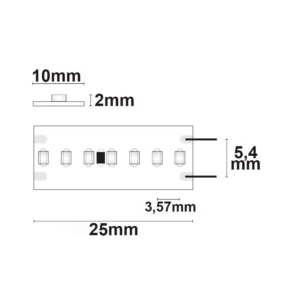 Kép 2/4 - ISOLED  CRI940 Linear10 LED szalag, 24V, 15W, IP20, 4000K, 280 LED/m, 1650 lm, 5 méter