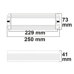 Kép 2/2 - ISOLED LED PWM tápegység, 24V/DC, 200W, dimmelhető, IP67, SELV