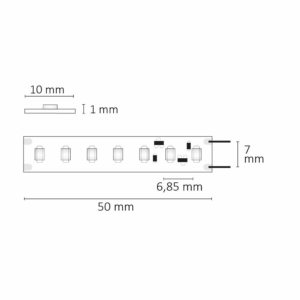 Kép 3/5 - ISOLED CRI930 teljes spektrumú lineáris flexibilis LED szalag, 24V, 14W, IP20, 3000K, 160 LED/m, 1750 lm, 5 méter, CRI99