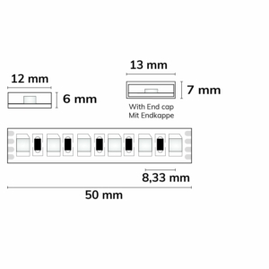 Kép 3/3 - ISOLED AQUA RGB lineáris LED szalag, 24V, 12W, IP67, 120 LED/m, 600 lm, 10 méter