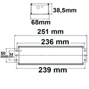 Kép 2/2 - ISOLED LED tápegység, 24 V/DC, 240W,  dimmelhető, IP67