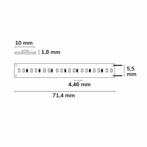 Kép 3/5 - ISOLED CRI90 SUNSET Dim To Warm, 24V, 20W, IP20, 1800-2700K, 224 LED/m, 1100 lm, 5 méter