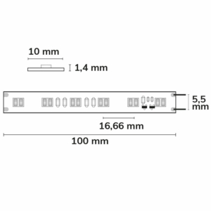 Kép 2/4 - ISOLED CRI90 SUNSET Dim To Warm, 24V, 14W, IP20, 1800-3000K, 60 LED/m, 1160 lm, 5 méter