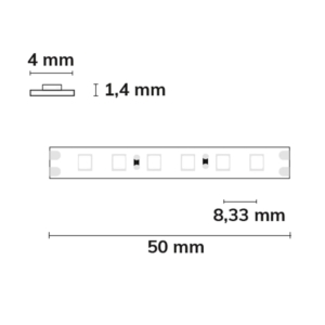 Kép 2/4 - ISOLED  CRI865 LED szalag, 24V, 15W, IP20, 6500K, 120 LED/m, 1650 lm, 5 méter