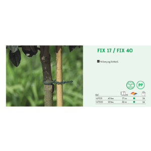 Kép 3/4 - Nortene FIX 17 műanyag kötöző, zöld, 17 cm, 40 db (K)