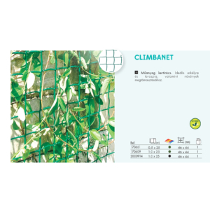 Kép 5/6 - Nortene CLIMBANET műanyag kertirács 
(46x44 mm osztású), zöld, 1 x 25 m