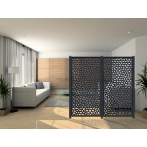 Kép 1/13 - Nortene Térelválasztó panel - dekorpanel Mosaic (100x200 cm) szürke