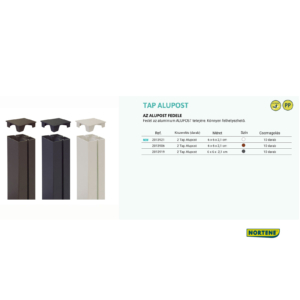 Kép 2/5 - Nortene TAP ALUPOST fedő az ALUPOST-hoz, fehér, 6 x 6 x 2,1 cm, 2 db