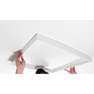 Kép 5/7 - Kanlux ADTR kiemelő keret LED panelhez, 60x60x4.5cm, összeszerelt, fényes fehér