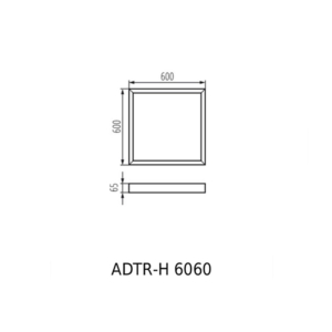 Kép 3/6 - Kanlux ADTR-H kiemelő keret LED panelhez, 60x60x6.5cm, összeszerelt, fehér