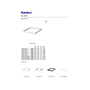 Kép 6/6 - Kanlux ADTR-H kiemelő keret LED panelhez, 60x60x6.5cm, összeszerelt, fehér