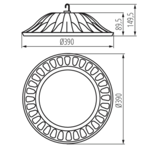 Kép 5/5 - Kanlux HIBO LED High Bay csarnokvilágító 200W, 4000K, 18000lm