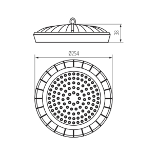 Kép 5/5 - Kanlux HB LED csarnokvilágító 100W, 4000K, 10000 lumen
