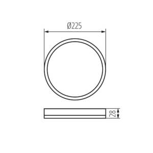 Kép 4/4 - Kanlux AZPO LED mennyezeti lámpa kör, 11.8W, 4000K, 1260 lm, IP54, 22.5 cm, fehér