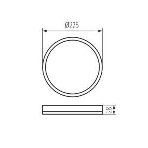 Kép 4/4 - Kanlux AZPO LED mennyezeti lámpa kör, 11.8W, 4000K, 1260 lm, IP54, 22.5 cm, fekete