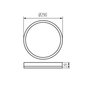 Kép 4/4 - Kanlux AZPO LED mennyezeti lámpa kör, 18.5W, 4000K, 1800 lm, IP54, 29 cm, fekete