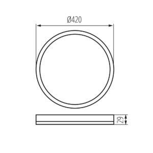 Kép 4/4 - Kanlux AZPO LED mennyezeti lámpa kör, 22W, 4000K, 2000 lm, IP54, 42 cm, fehér
