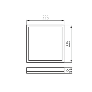 Kép 5/5 - Kanlux AZPO LED mennyezeti lámpa négyzet, 12.3W, 4000K, 1130 lm, IP54, 22.5 cm, fehér