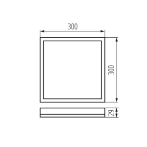 Kép 5/5 - Kanlux AZPO LED mennyezeti lámpa négyzet, 17.5W, 4000K, 1750 lm, IP54, 30 cm, fehér