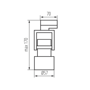 Kép 6/6 - Kanlux ATL5 ACORD sínes lámpatest 10W, GU10, fekete